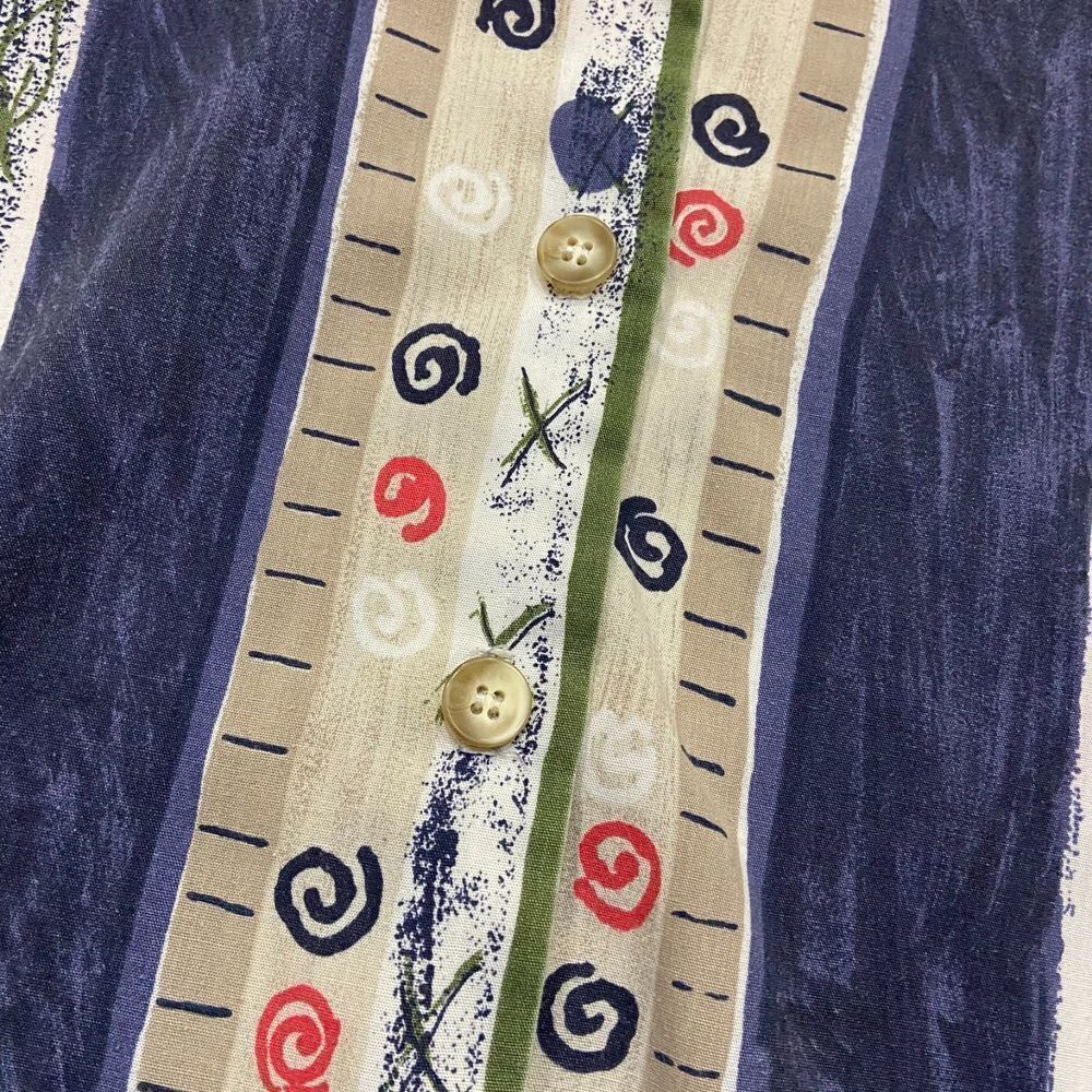 Cricket Lane Vintage Abstract Color Block Multicolored Shirt Cotton Women's 16 - Picture 4 of 8